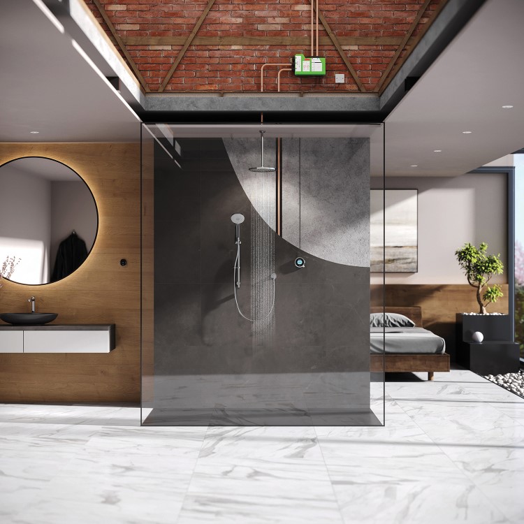 GRADE A1 - Aqualisa Optic Q Smart Digital Shower Concealed with Adjustable and Ceiling Fixed Head HP/Combi