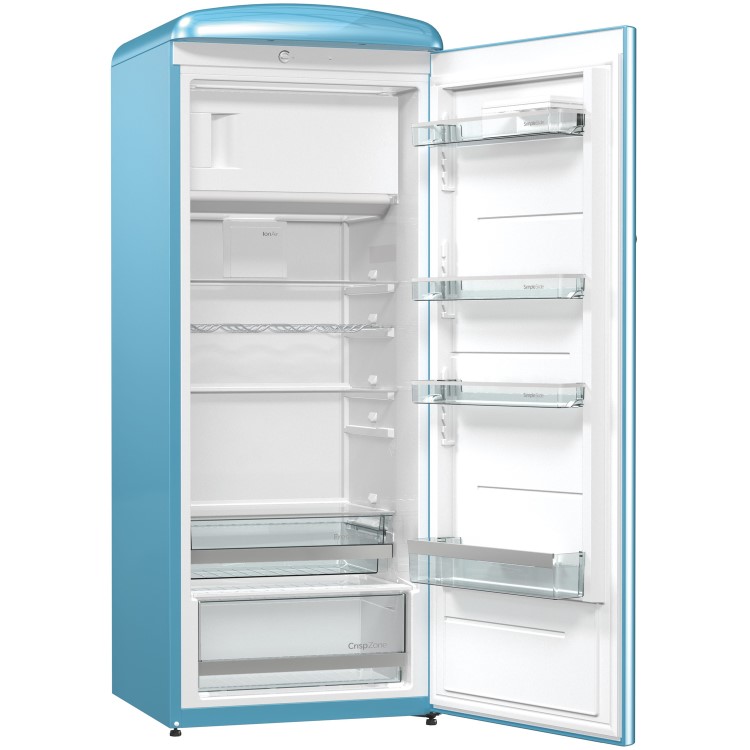 Gorenje ORB153BL 60cm Wide Right Hinge Retro Style Freestanding Fridge - Baby Blue