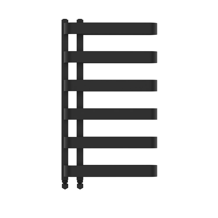 Black Designer Curved Towel Radiator 850 x 500mm – Ordos