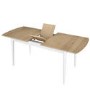 Large Oak and White Extendable Dining Table - Seats 8 - Ola