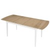 Large Oak and White Extendable Dining Table - Seats 8 - Ola