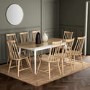 Large Oak and White Extendable Dining Table - Seats 8 - Ola