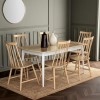 Large Oak and White Extendable Dining Table - Seats 8 - Ola
