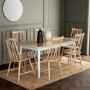 Large Oak and White Extendable Dining Table - Seats 8 - Ola