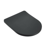 Matt Black Round Soft Close Toilet Seat with Quick Release - Oregon