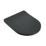 Matt Black Round Soft Close Toilet Seat with Quick Release - Oregon