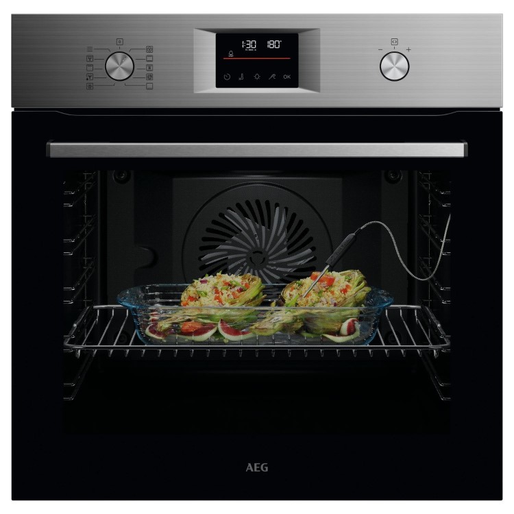 AEG 6000 Series OS6AB50AM SenseCook Electric Single Oven - Stainless Steel
