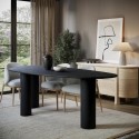 OSC001 Large Black Oak Pebble Dining Table  - Seats 4 - 6 - Oscar