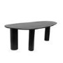Large Black Oak Pebble Dining Table  - Seats 4 - 6 - Oscar