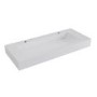 ONLY OPENED - White Rectangular Wall Hung Basin with Hidden Waste 1200mm - Oslo