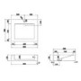 ONLY OPENED - 600mm Wall Hung Resin Basin with Built in Drain Gloss White- Oslo