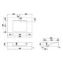 ONLY OPENED - 800mm Wall Hung Resin Basin with Built in Drain Gloss White- Oslo
