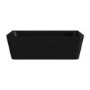 GRADE A1 - Matt Black Freestanding Double Ended Back to Wall Bath 1700 x 740mm - Oslo