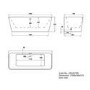 GRADE A1 - Freestanding Double Ended Back to Wall Bath 1700 x 740mm - Oslo