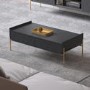 Large Dark Grey Coffee Table with Storage - Olis
