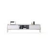 Wide White TV Stand with Storage - TV&#39;s up to 70&quot; - Olis