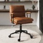 ALMOST PERFECT - Tan Faux Leather Swivel Office Chair - Otis