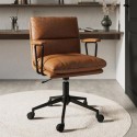 A2/OTI001 ALMOST PERFECT - Tan Faux Leather Swivel Office Chair - Otis