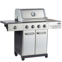 OUT371207 Outback Jupiter - 4 Burner Hybrid BBQ Grill with Side Burner - Stainless Steel