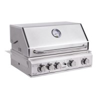 Outback OUT371079 Signiture Pro 4 Burner Gas Built in BBQ - Stainless Steel 