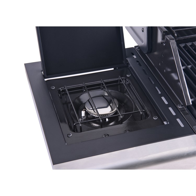 Outback OUT371151 Mercury 4 Burner Gas BBQ Hybrid - Stainless Steel
