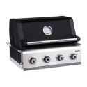OUT371162 Outback Jupiter - 4 Burner Hybrid Gas and Charcoal Built In - Black 