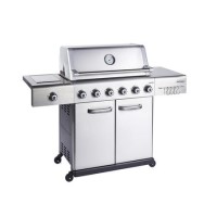 Outback Jupiter 6 Burner Gas BBQ Hybrid  - Stainless Steel