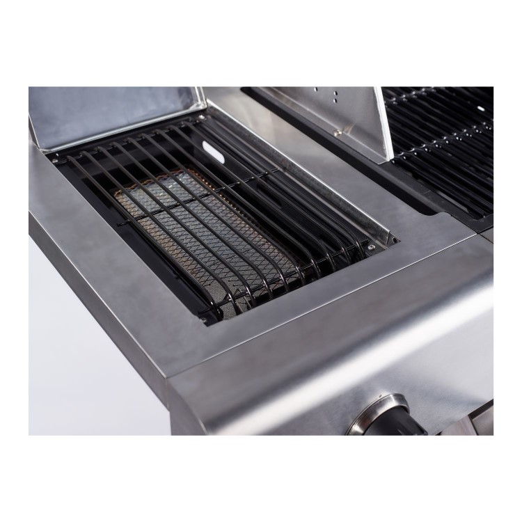 Outback Jupiter 6 Burner Gas BBQ Hybrid  - Stainless Steel