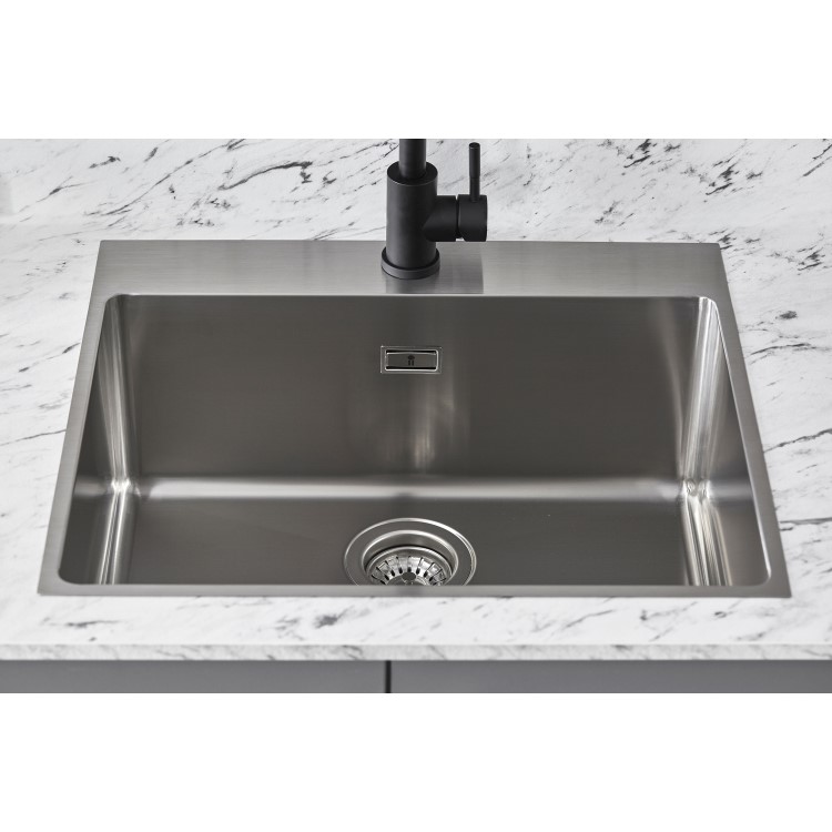 Single Bowl Chrome Stainless Steel Undermount Kitchen Sink - De Santii