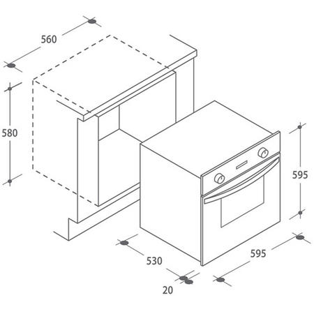 Refurbished Candy OVG505/3X 60cm Single Built In Gas Oven Stainless Steel