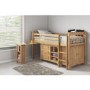Oxford Pine Mid Sleeper Bed with Pull Out Desk - Ladder fixes to either side!