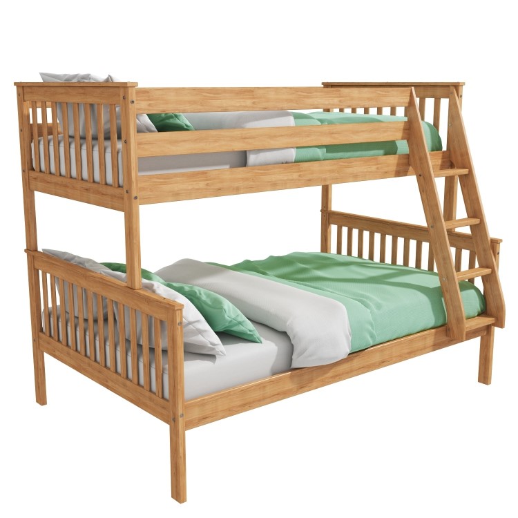 Oxford Triple Bunk Bed in Pine - Small Double