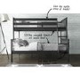 Oxford Triple Bunk Bed in Dark Grey - Small Double