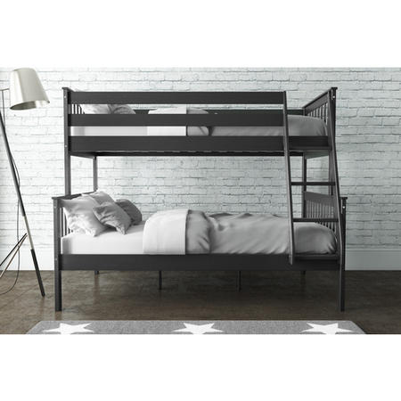 Oxford Triple Bunk Bed in Dark Grey - Small Double