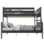 Oxford Triple Bunk Bed in Dark Grey - Small Double