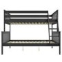 Oxford Triple Bunk Bed in Dark Grey - Small Double