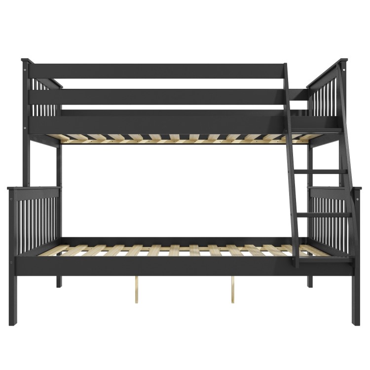 Oxford Triple Bunk Bed in Dark Grey - Small Double