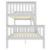 Oxford Triple Bunk Bed in Light Grey - Small Double
