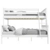 White Wooden Triple Bunk Bed - Single + Small Double - Oxford