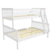 White Wooden Triple Bunk Bed - Single + Small Double - Oxford