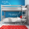 Oxford Single Bunk Bed in Light Grey