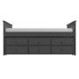 Oxford Captains Guest Bed With Storage in Dark Grey - Trundle Bed Included