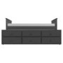 Oxford Captains Guest Bed With Storage in Dark Grey - Trundle Bed Included