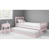 Oxford Single Guest Bed in Pink - Trundle Bed Included