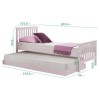 Oxford Single Guest Bed in Pink - Trundle Bed Included