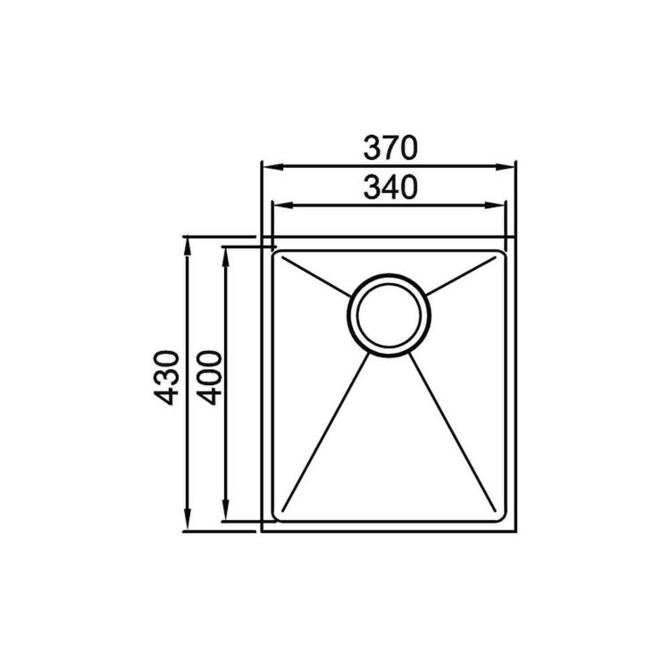 GRADE A1 - Astracast OXL1XBHOMEPK Stainless Steel Undermount Kitchen Sink 1 Bowl