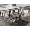 Vida Living Furniture Orion White Mirrored Dining Table 220cm
