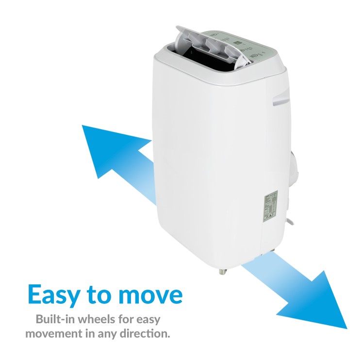 electriQ 12000 BTU SMART WIFI App-controllable Portable Air Conditioner with heatpump for rooms up to 30 sqm - Alexa Enabled