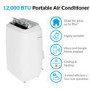 electriQ 12000 BTU SMART WIFI App-controllable Portable Air Conditioner with heatpump for rooms up to 30 sqm - Alexa Enabled