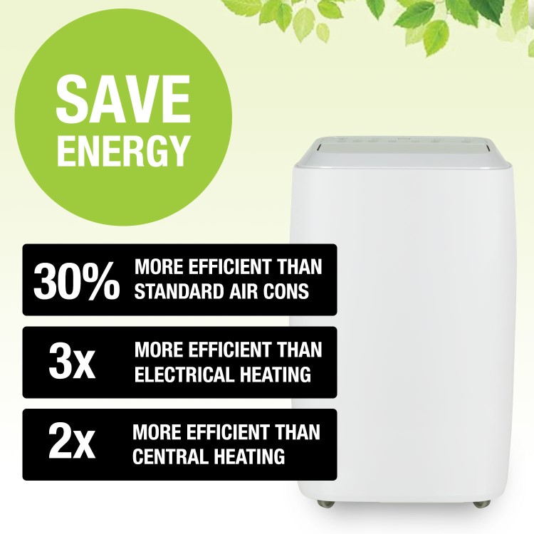 Refurbished electriQ 12000 BTU Smart Portable Air Conditioner with Heating Function